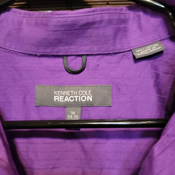 Van Heusen Men's Vibrant Purple Casual Shirt - Picture 3 of 6